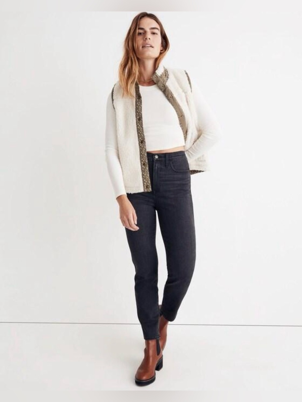 Madewell High Rise Slim Straight Jeans Richgrove Wash 30P Petite